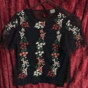 Girls floral shirt